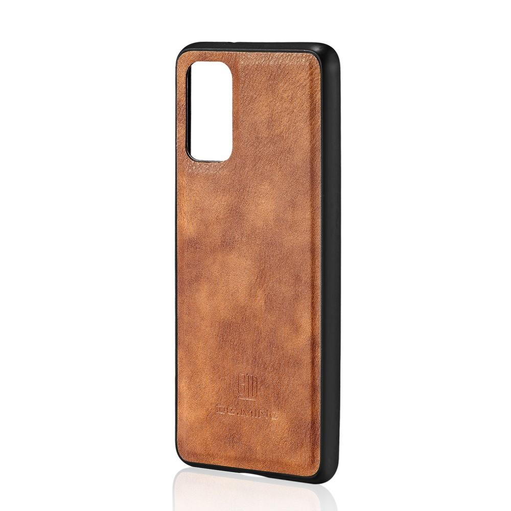 Samsung Galaxy S20 Pungetui med aftageligt cover, Cognac