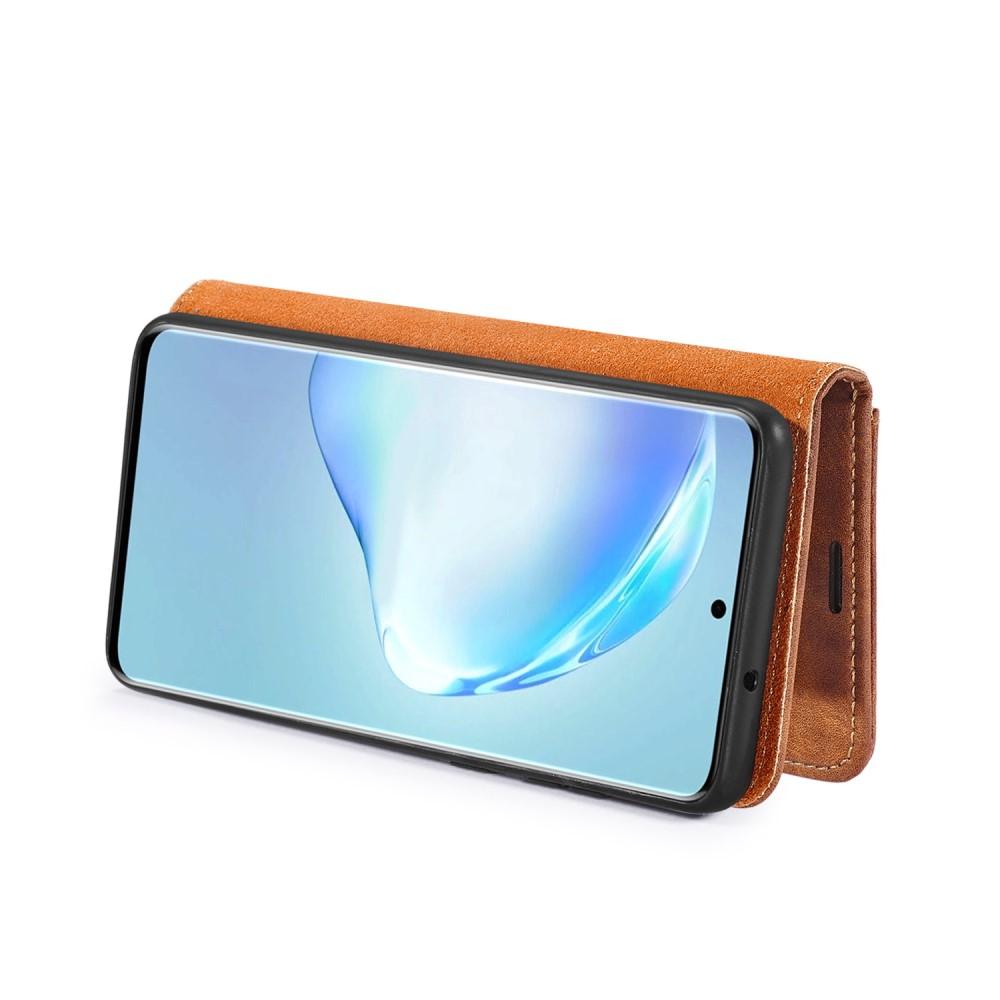 Samsung Galaxy S20 Pungetui med aftageligt cover, Cognac