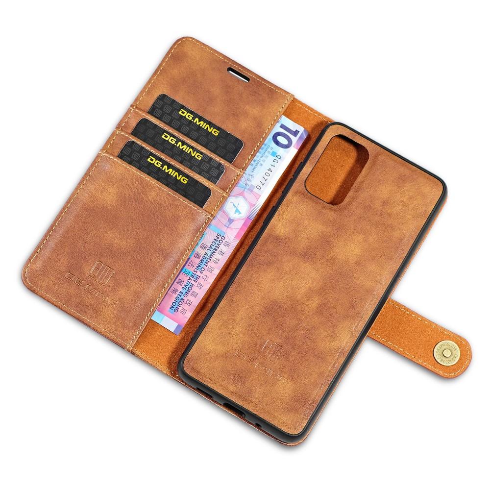 Samsung Galaxy S20 Pungetui med aftageligt cover, Cognac