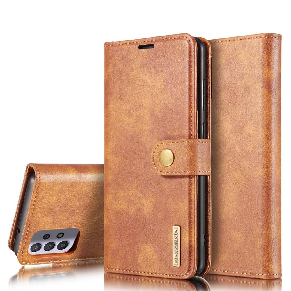Samsung Galaxy A32 5G Pungetui med aftageligt cover, Cognac