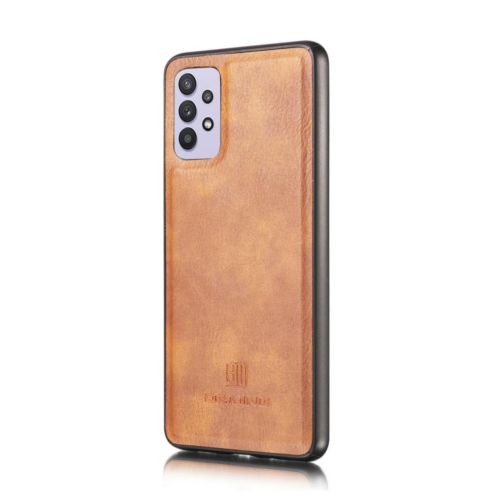 Samsung Galaxy A32 5G Pungetui med aftageligt cover, Cognac
