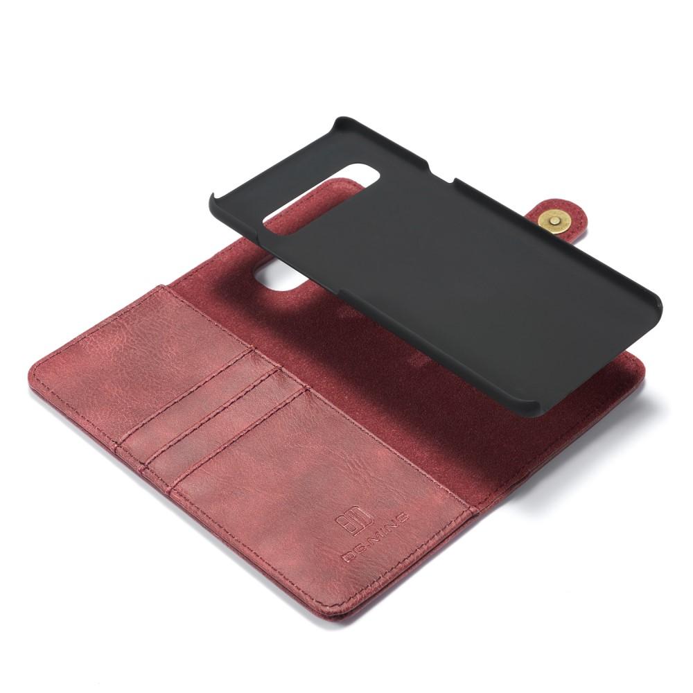 Samsung Galaxy S10 Pungetui med aftageligt cover, Red