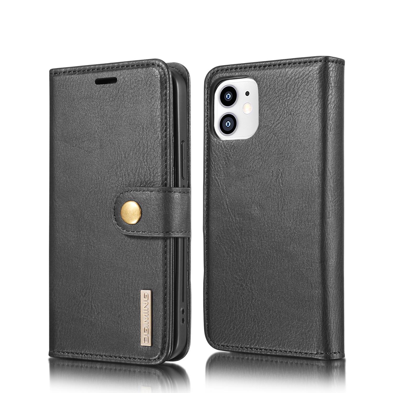 iPhone 12 Mini Pungetui med aftageligt cover, Black