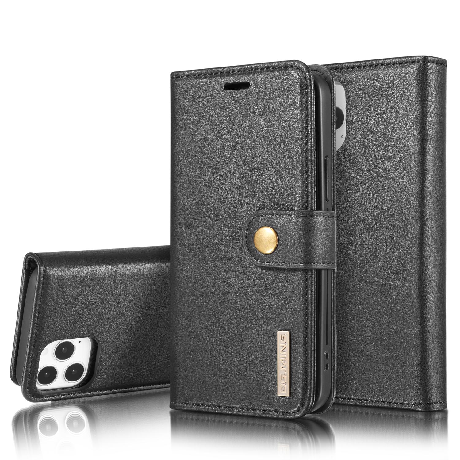 iPhone 12/iPhone 12 Pro Pungetui med aftageligt cover, Black