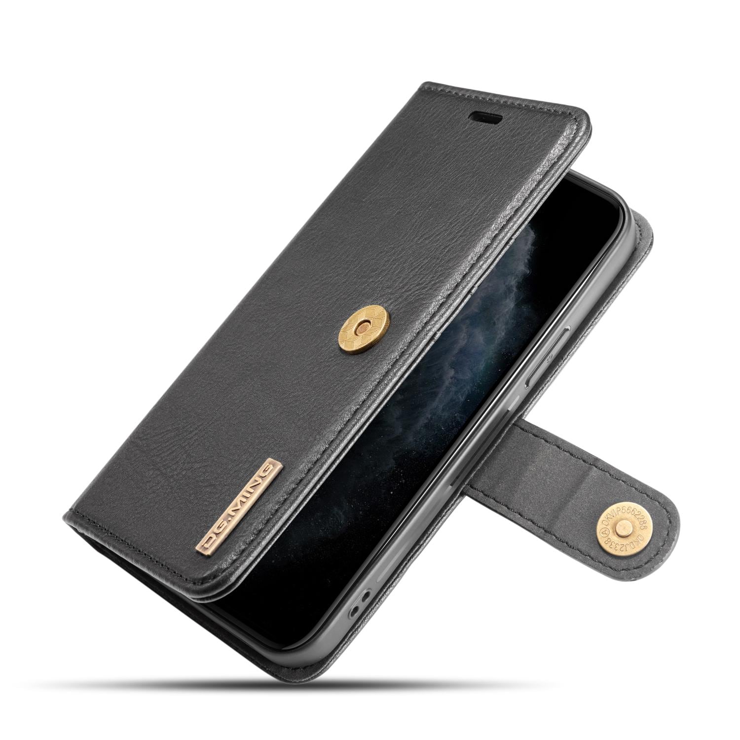 iPhone 12/iPhone 12 Pro Pungetui med aftageligt cover, Black