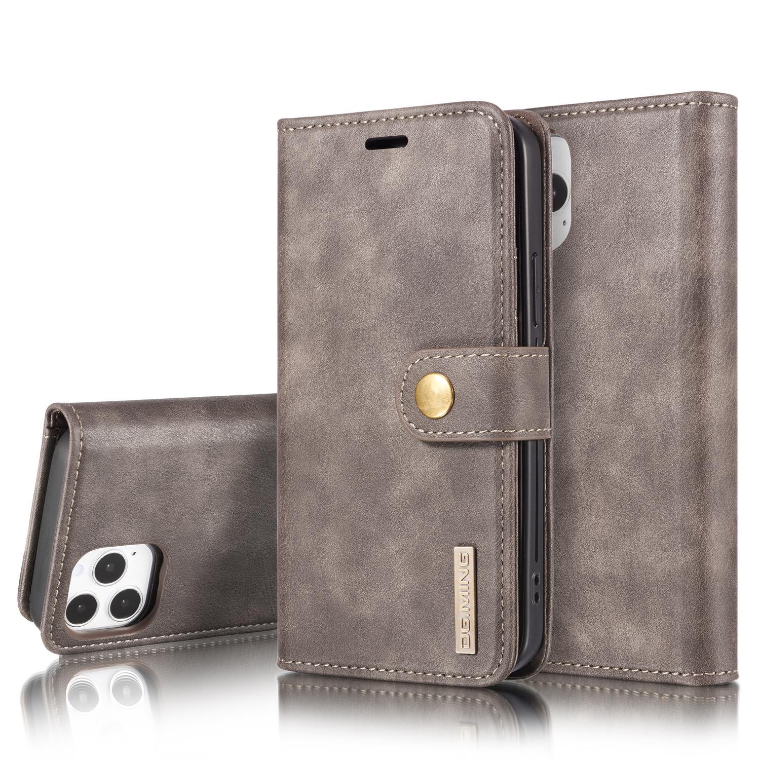 iPhone 12/iPhone 12 Pro Pungetui med aftageligt cover, Brown