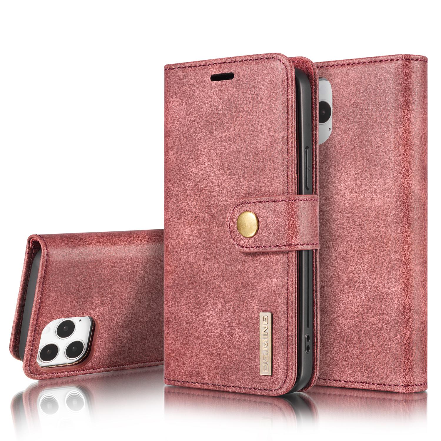 iPhone 12/iPhone 12 Pro Pungetui med aftageligt cover, Red