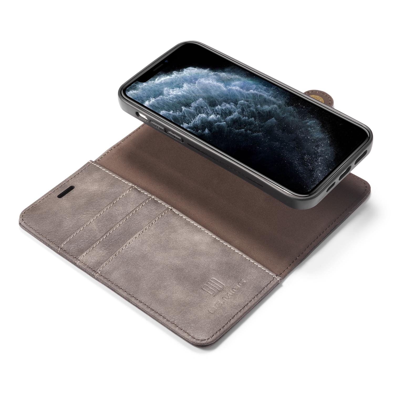 iPhone 12 Pro Max Pungetui med aftageligt cover, Brown