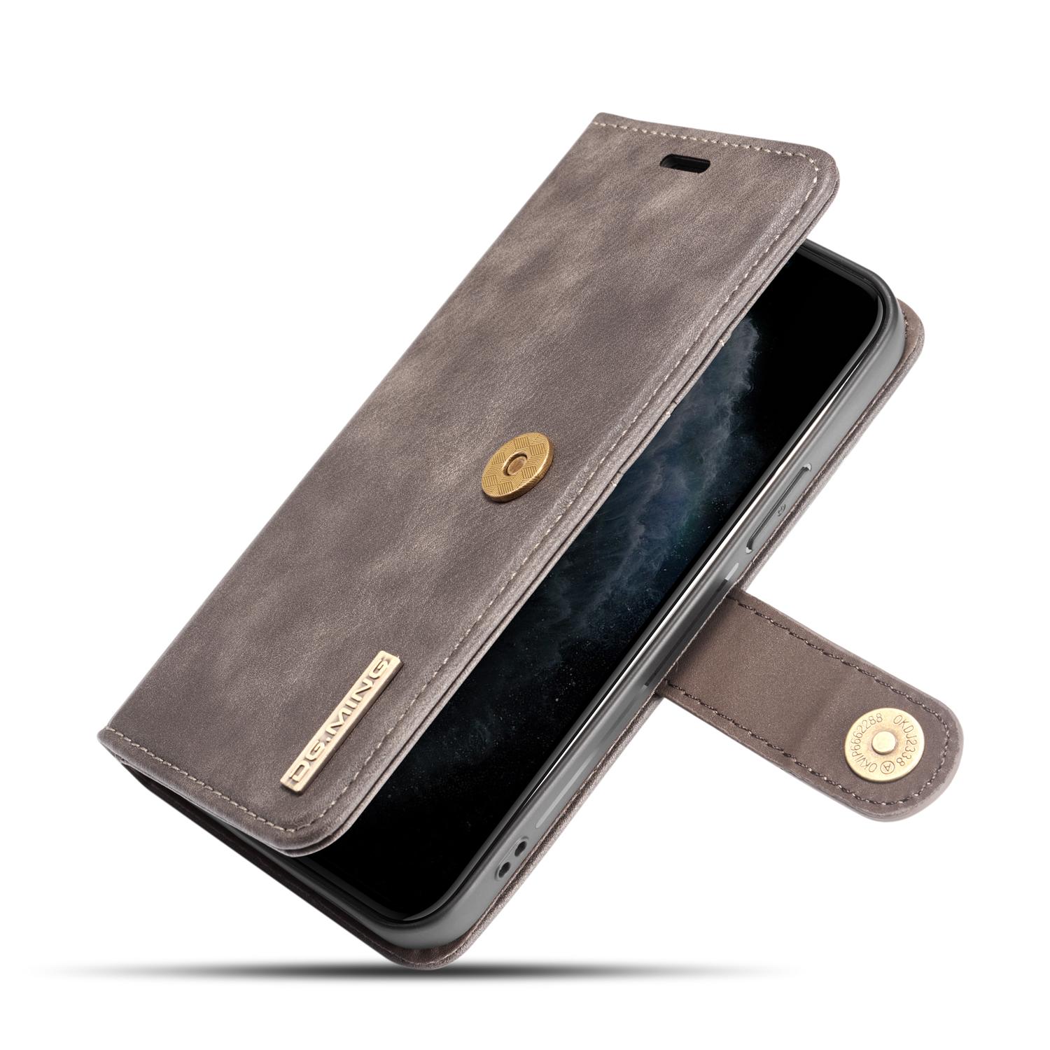 iPhone 12 Pro Max Pungetui med aftageligt cover, Brown