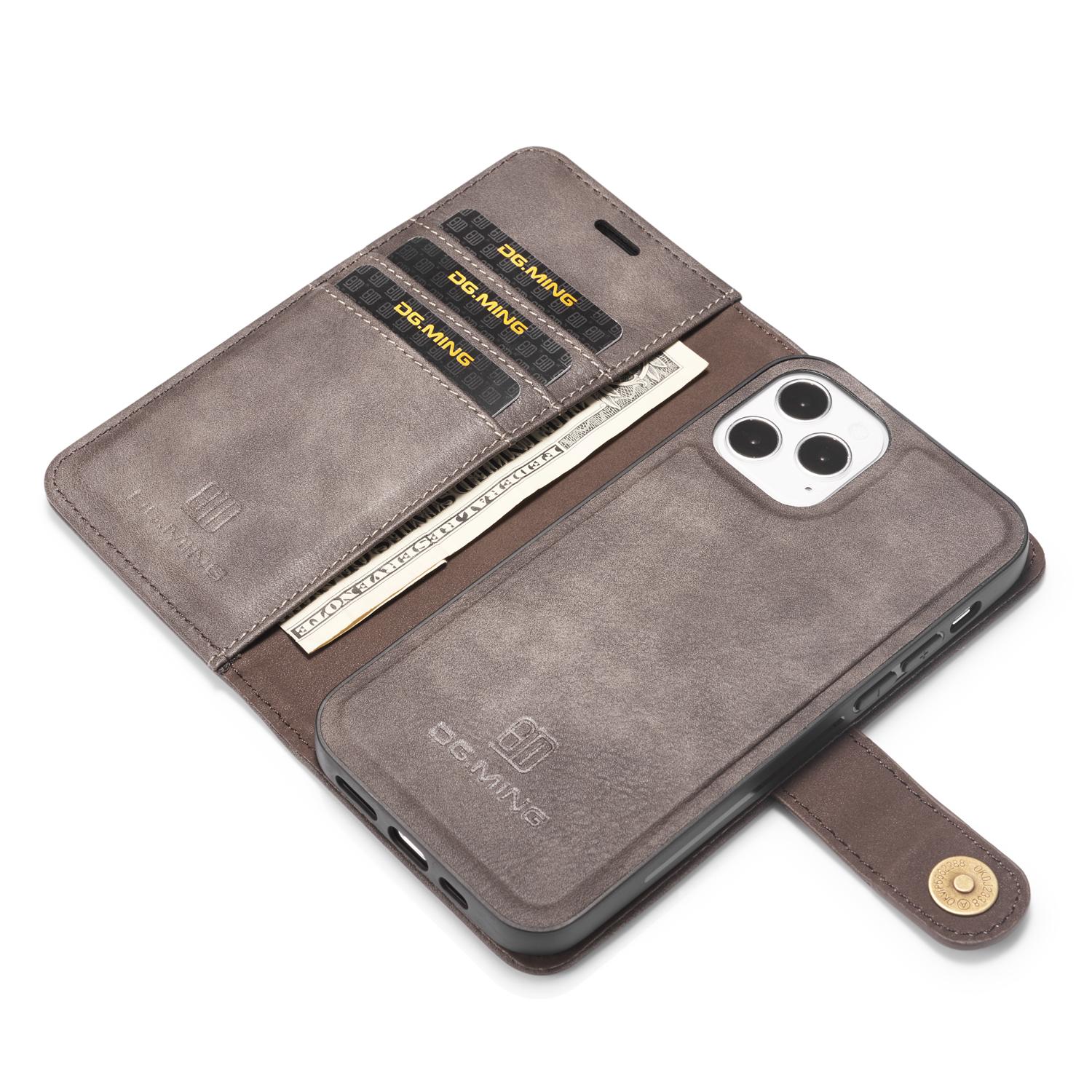 iPhone 12 Pro Max Pungetui med aftageligt cover, Brown