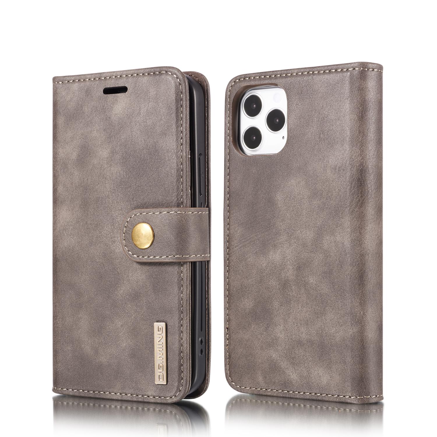 iPhone 12 Pro Max Pungetui med aftageligt cover, Brown