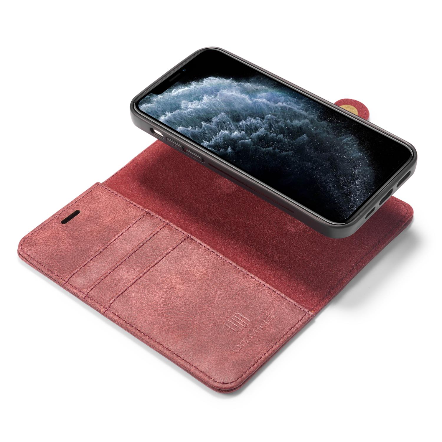 iPhone 12 Pro Max Pungetui med aftageligt cover, Red