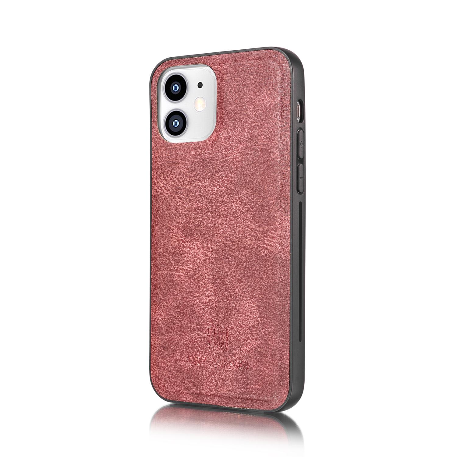 iPhone 12 Mini Pungetui med aftageligt cover, Red