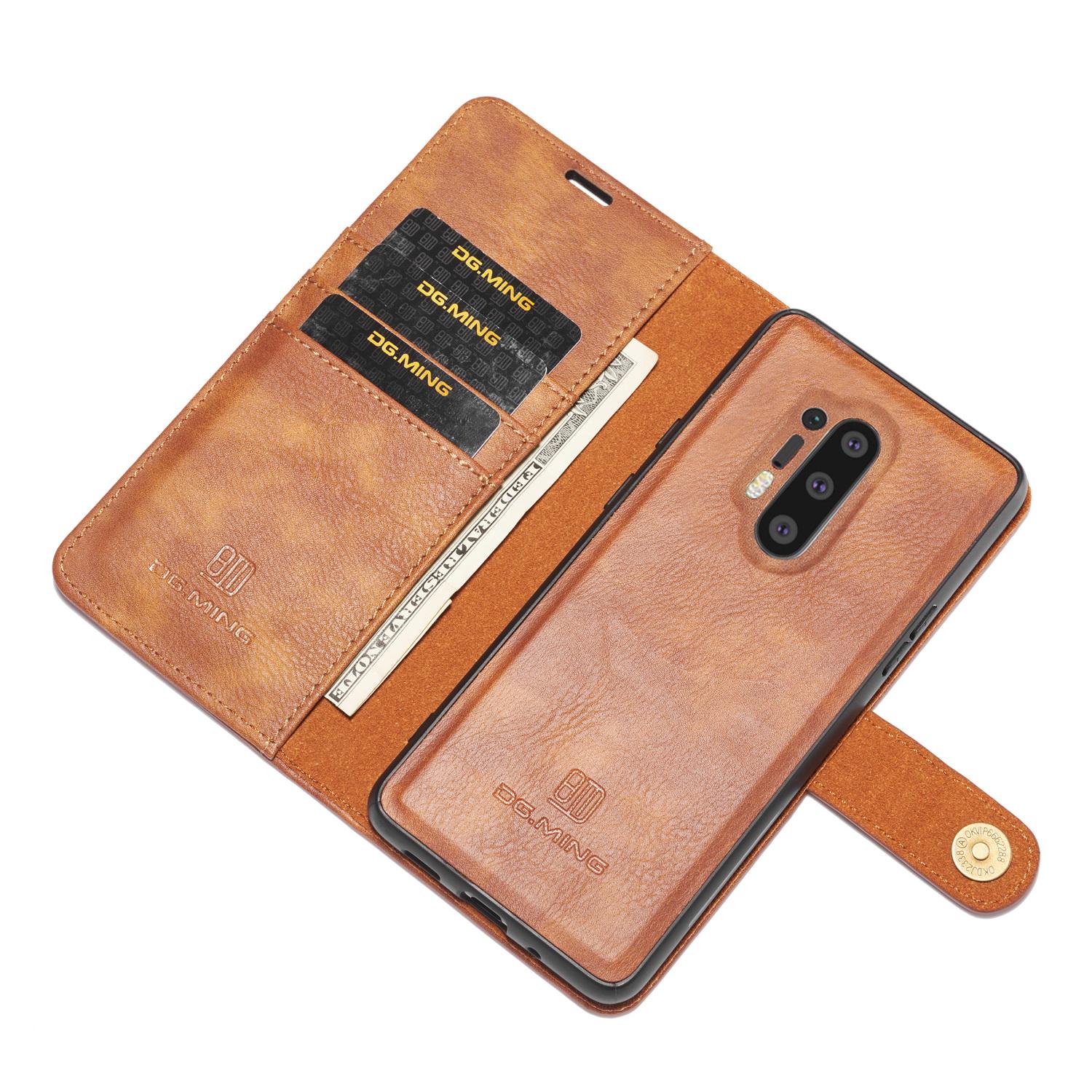  OnePlus 8 Pro Pungetui med aftageligt cover, Cognac