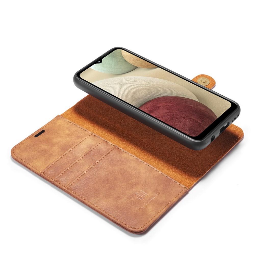 Samsung Galaxy A12 5G Pungetui med aftageligt cover, Cognac