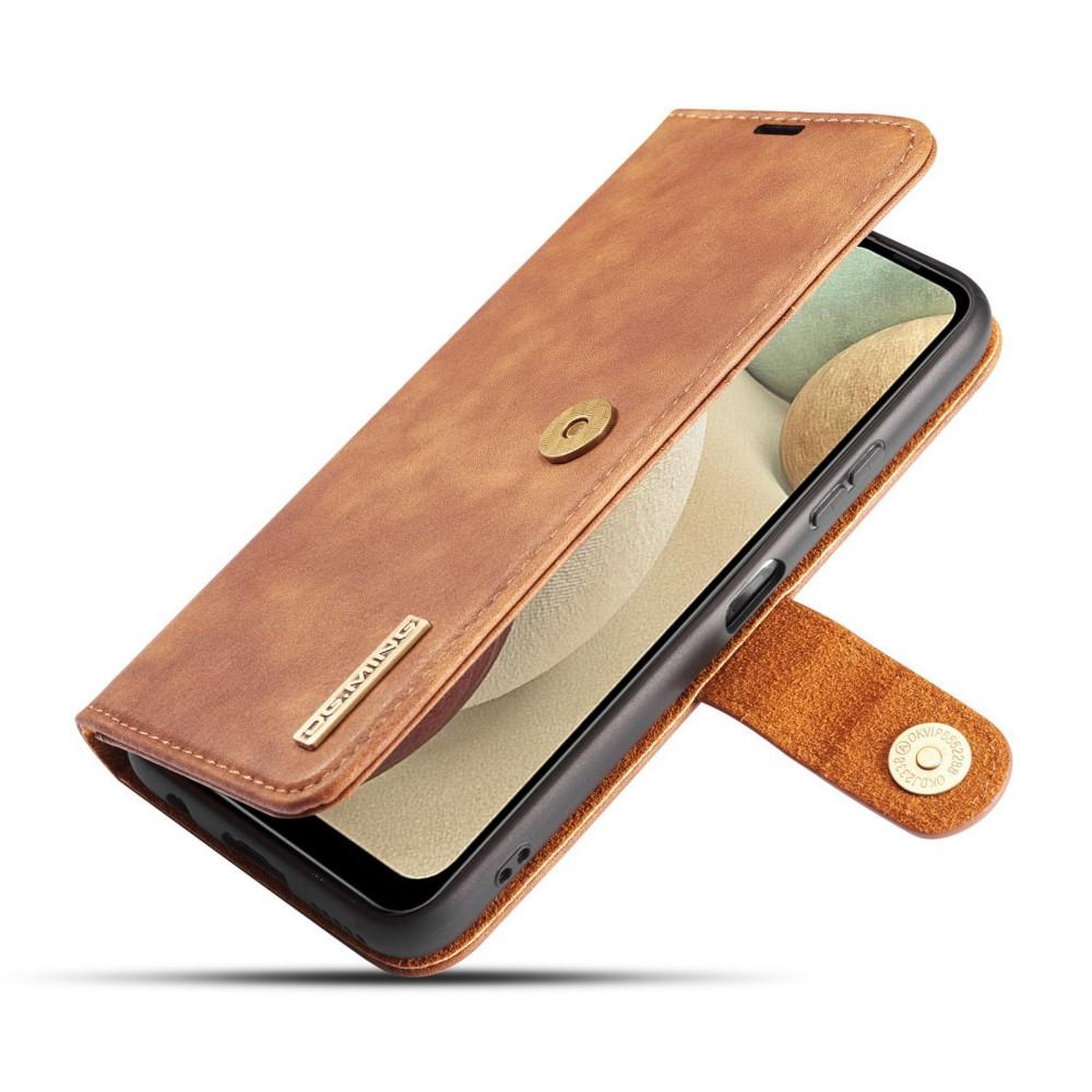 Samsung Galaxy A12 5G Pungetui med aftageligt cover, Cognac