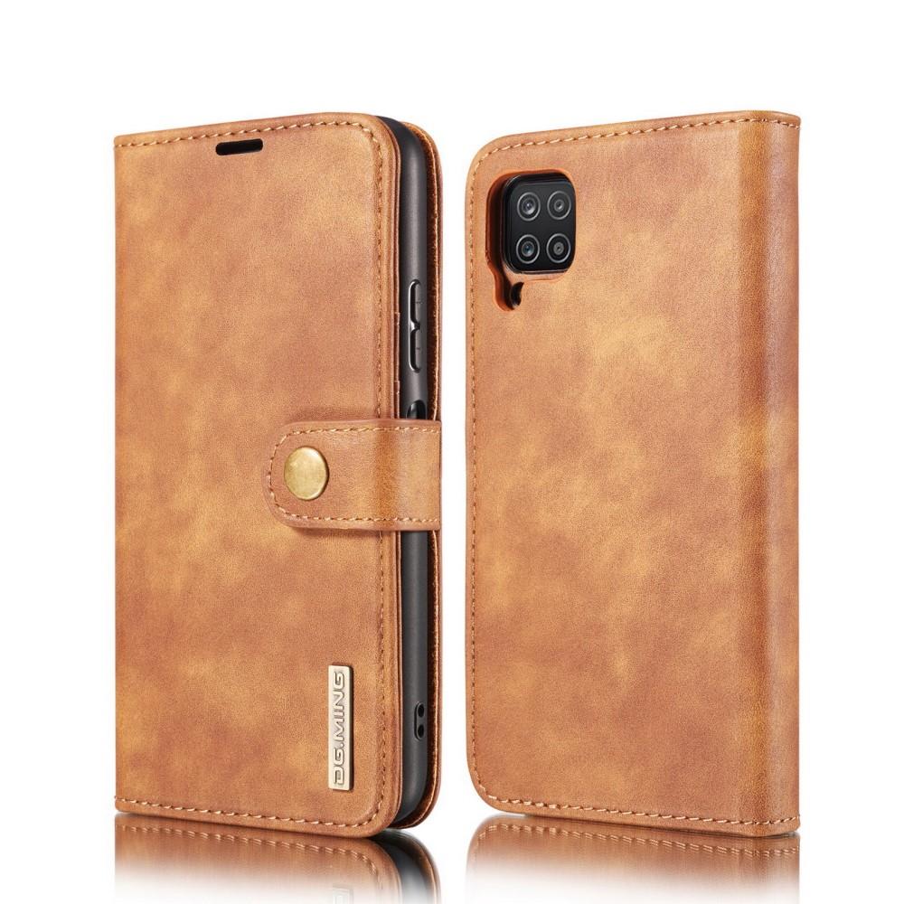 Samsung Galaxy A12 5G Pungetui med aftageligt cover, Cognac