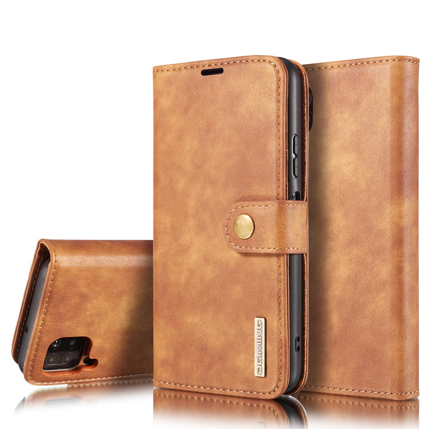 Samsung Galaxy A42 Pungetui med aftageligt cover, Cognac