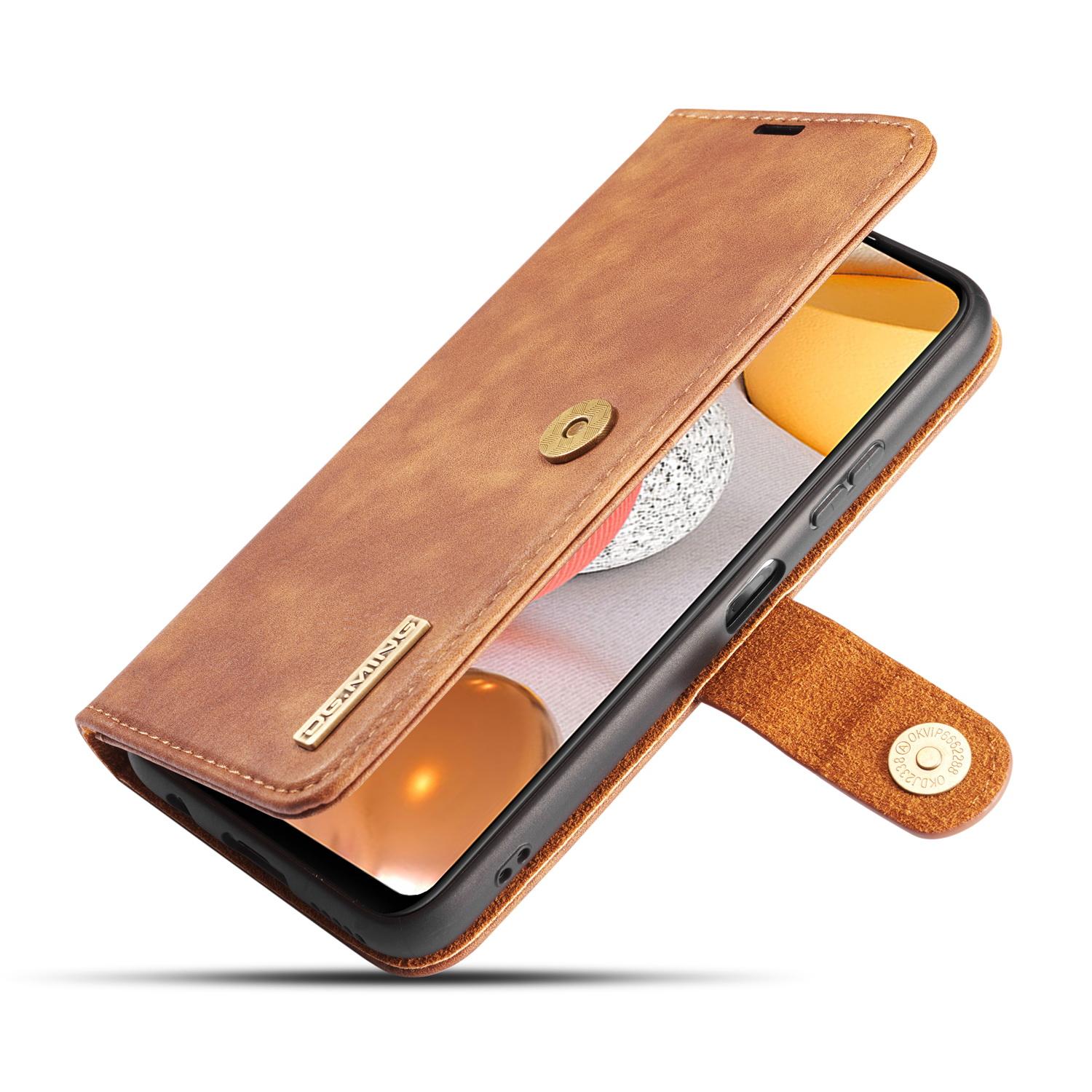 Samsung Galaxy A42 Pungetui med aftageligt cover, Cognac