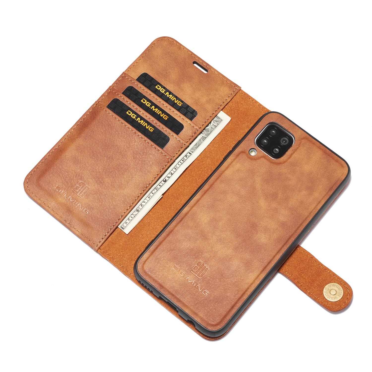 Samsung Galaxy A42 Pungetui med aftageligt cover, Cognac