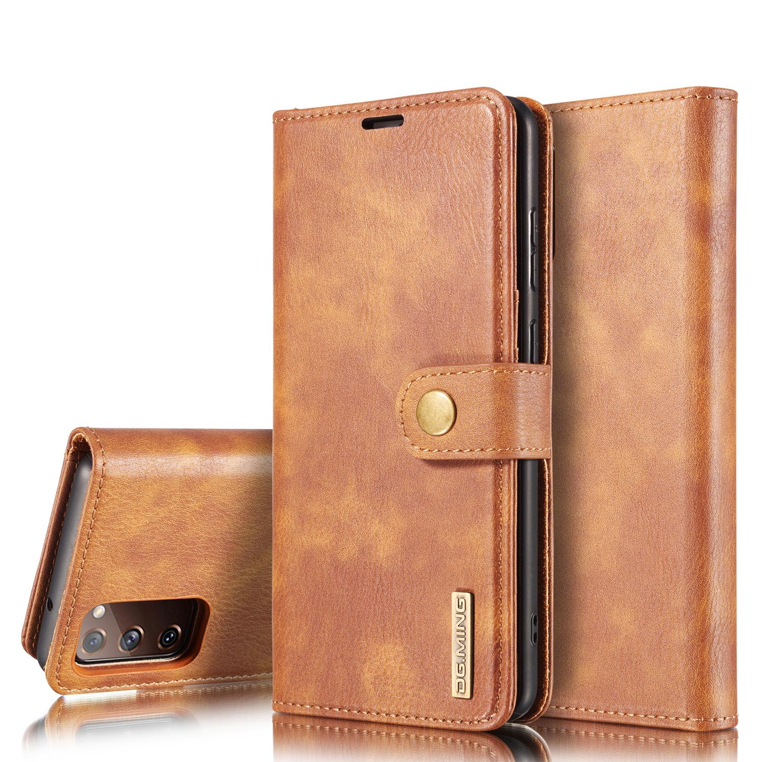 Samsung Galaxy S20 FE Pungetui med aftageligt cover, Cognac