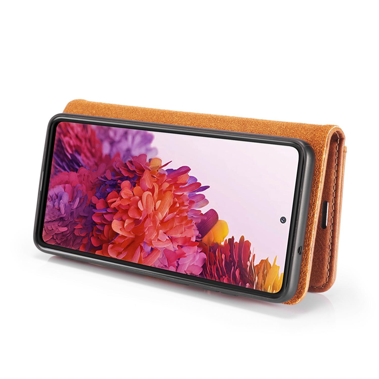 Samsung Galaxy S20 FE Pungetui med aftageligt cover, Cognac