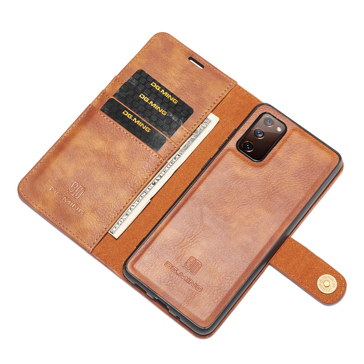 Samsung Galaxy S20 FE Pungetui med aftageligt cover, Cognac
