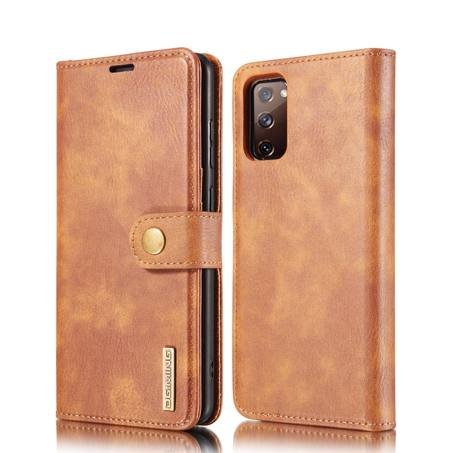 Samsung Galaxy S20 FE Pungetui med aftageligt cover, Cognac