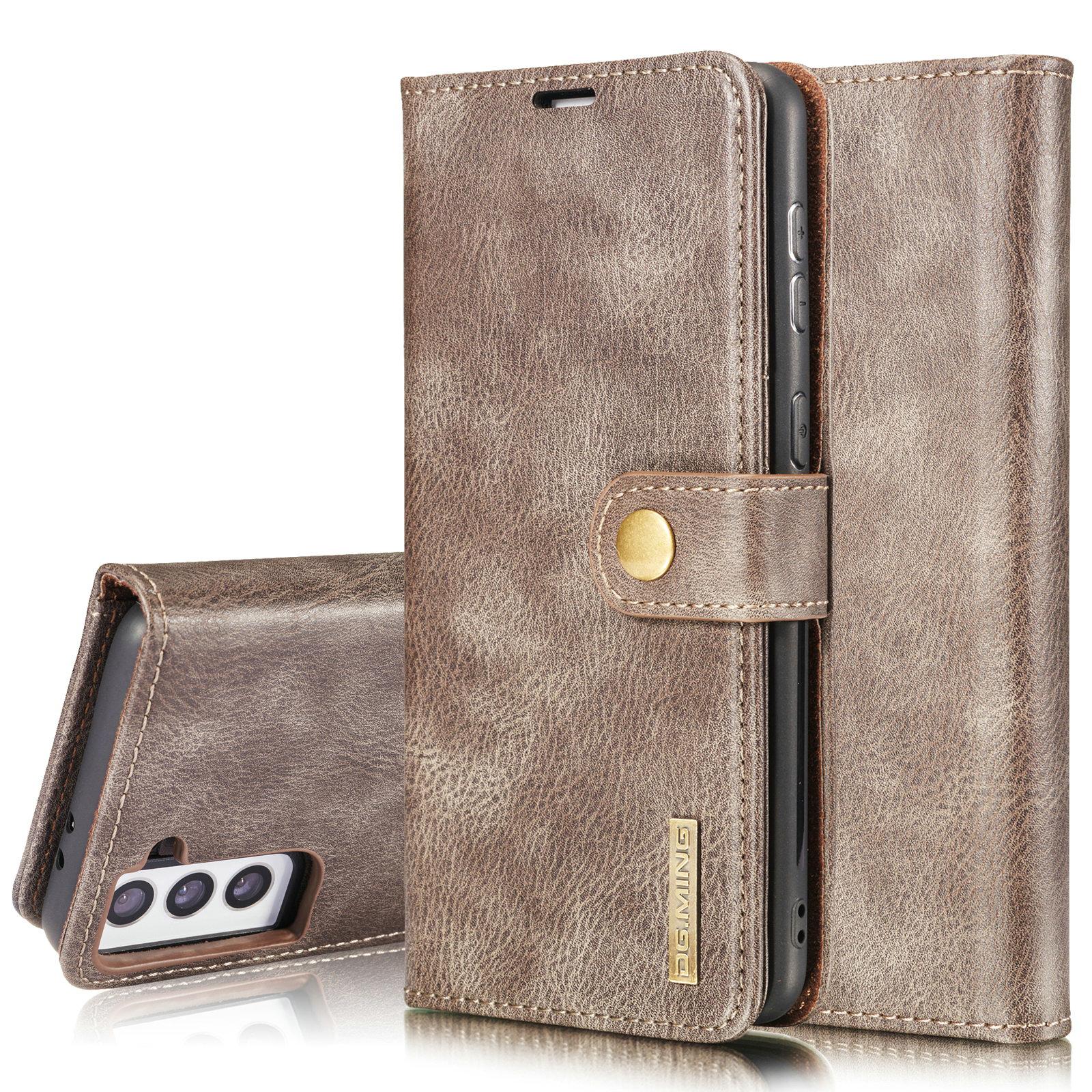 Samsung Galaxy S21 Pungetui med aftageligt cover, Brown