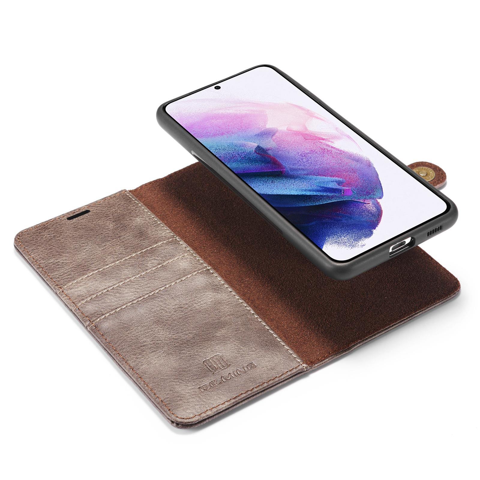 Samsung Galaxy S21 Pungetui med aftageligt cover, Brown