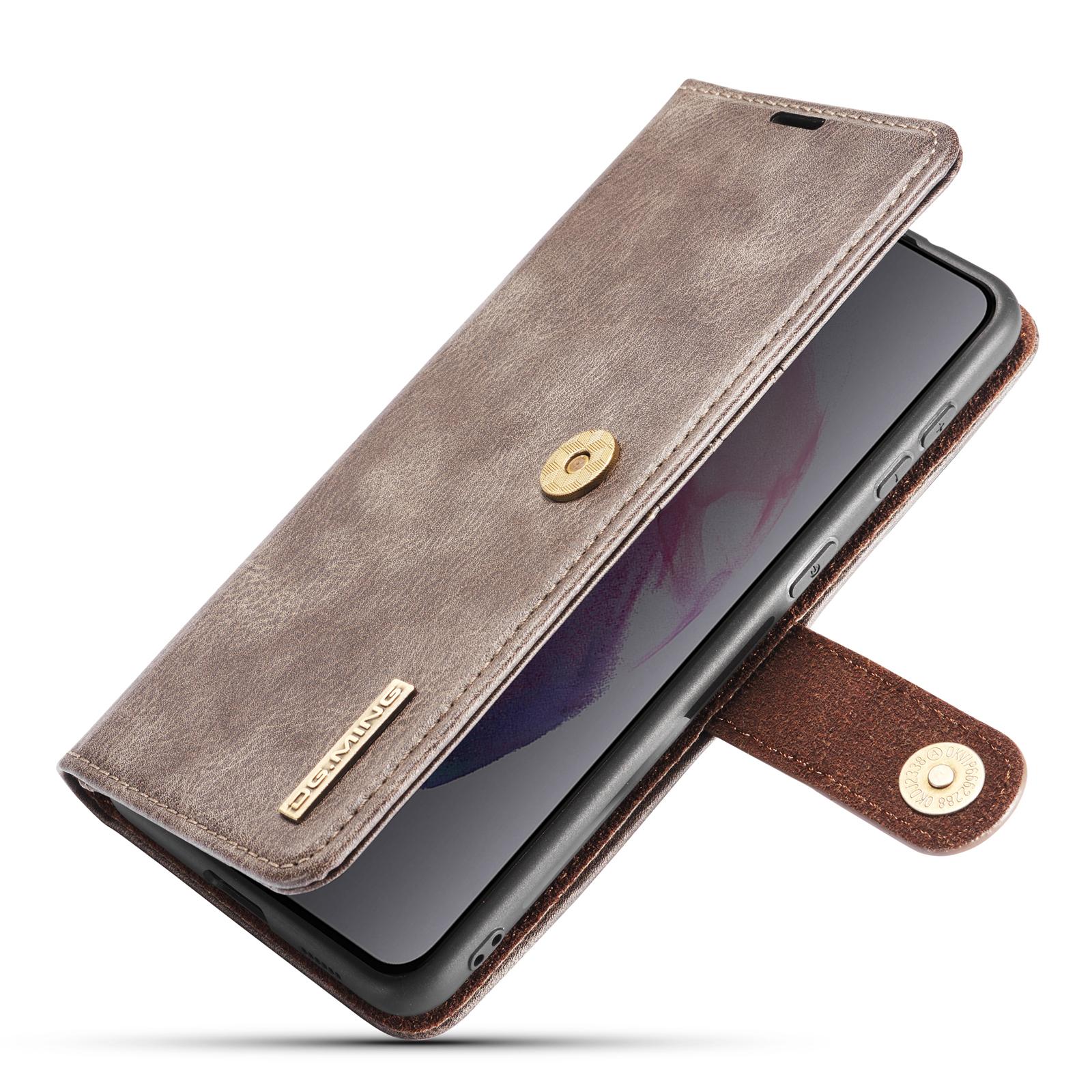 Samsung Galaxy S21 Pungetui med aftageligt cover, Brown