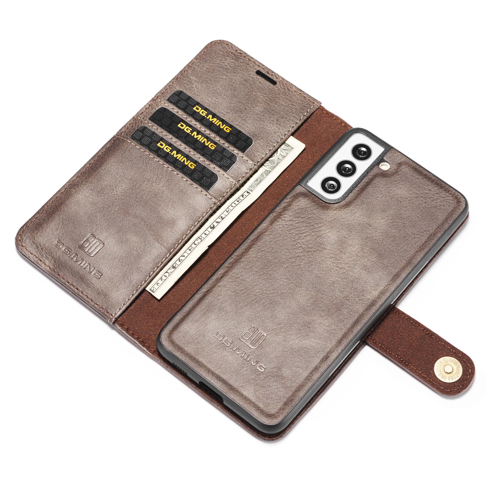 Samsung Galaxy S21 Pungetui med aftageligt cover, Brown