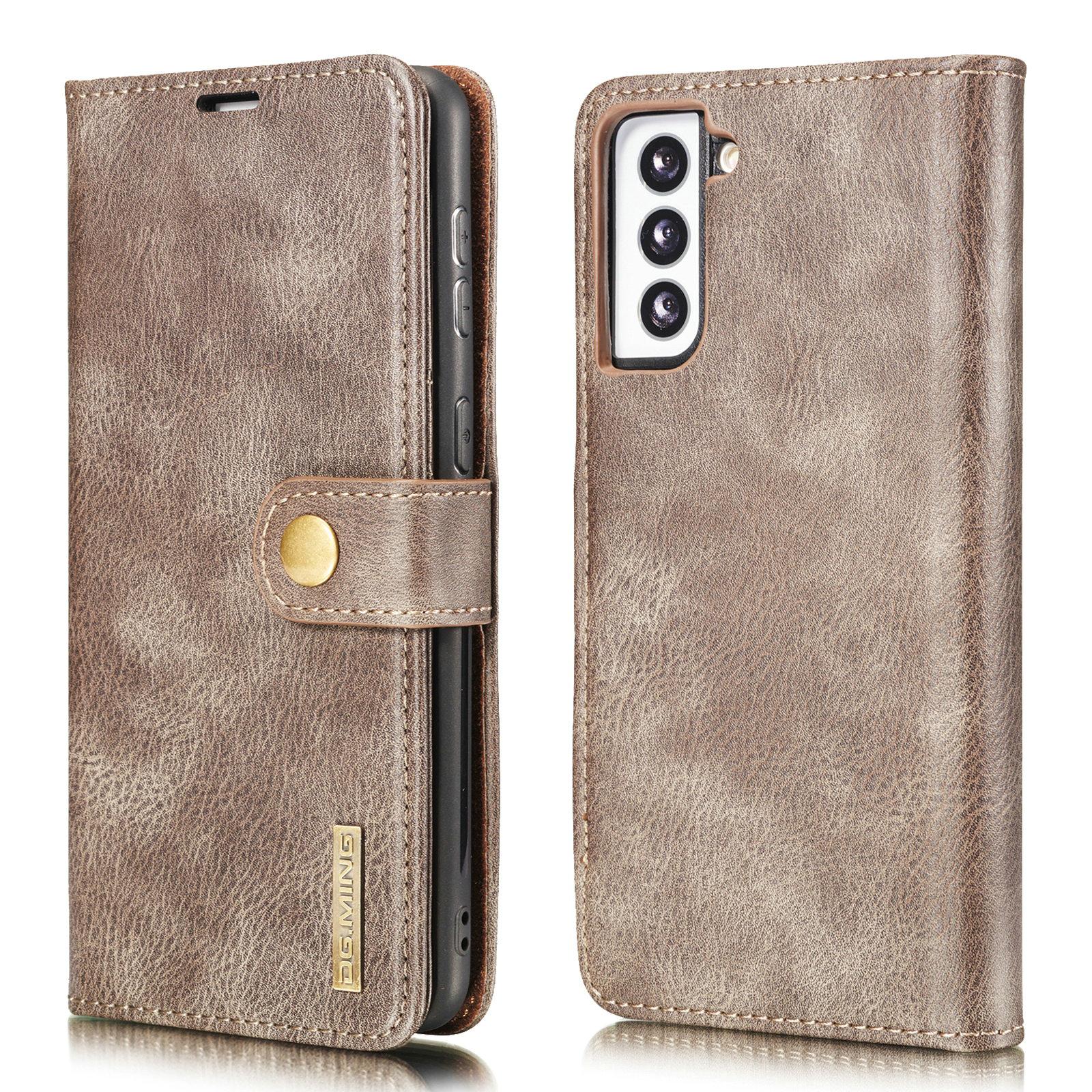 Samsung Galaxy S21 Pungetui med aftageligt cover, Brown