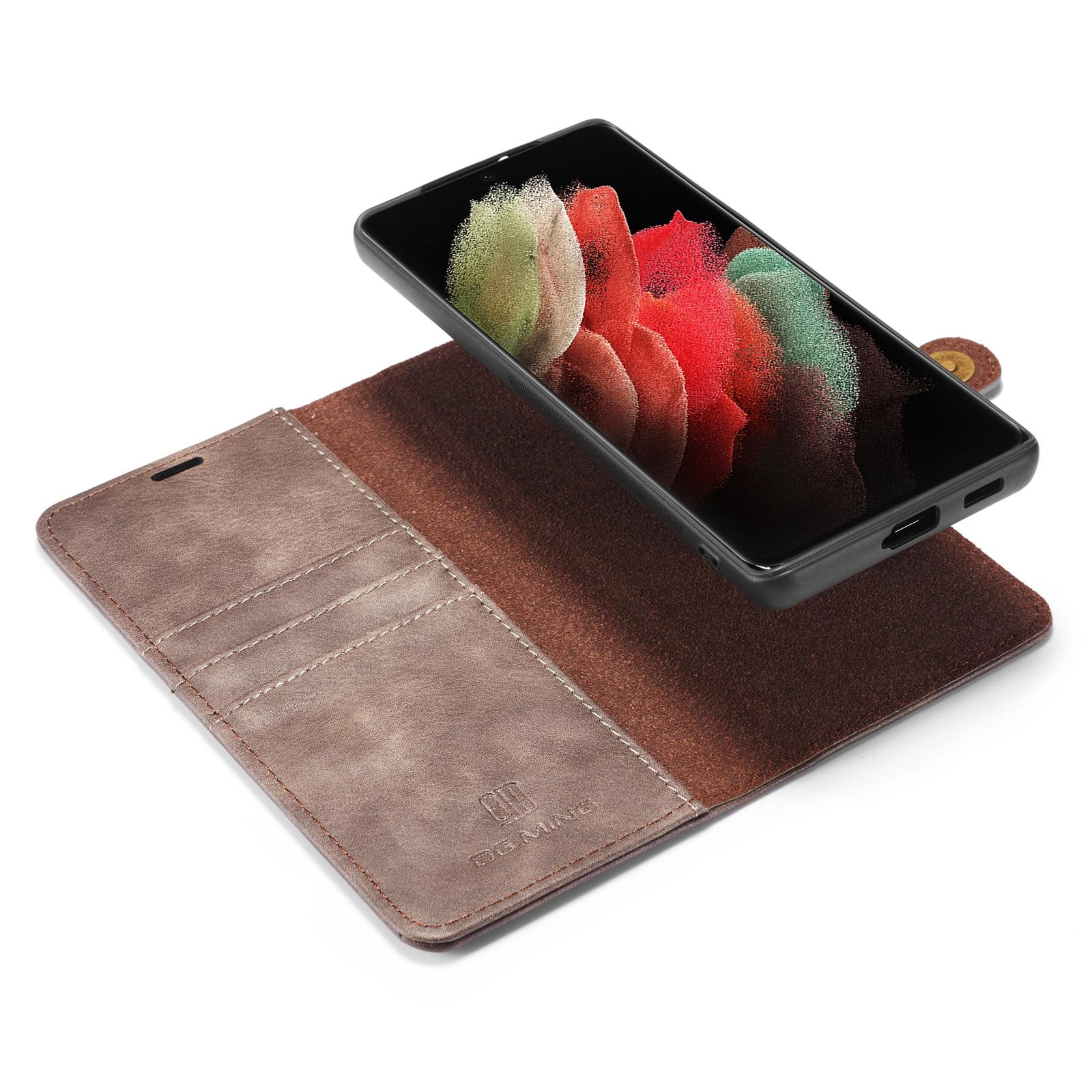 Samsung Galaxy S21 Ultra Pungetui med aftageligt cover, Brown