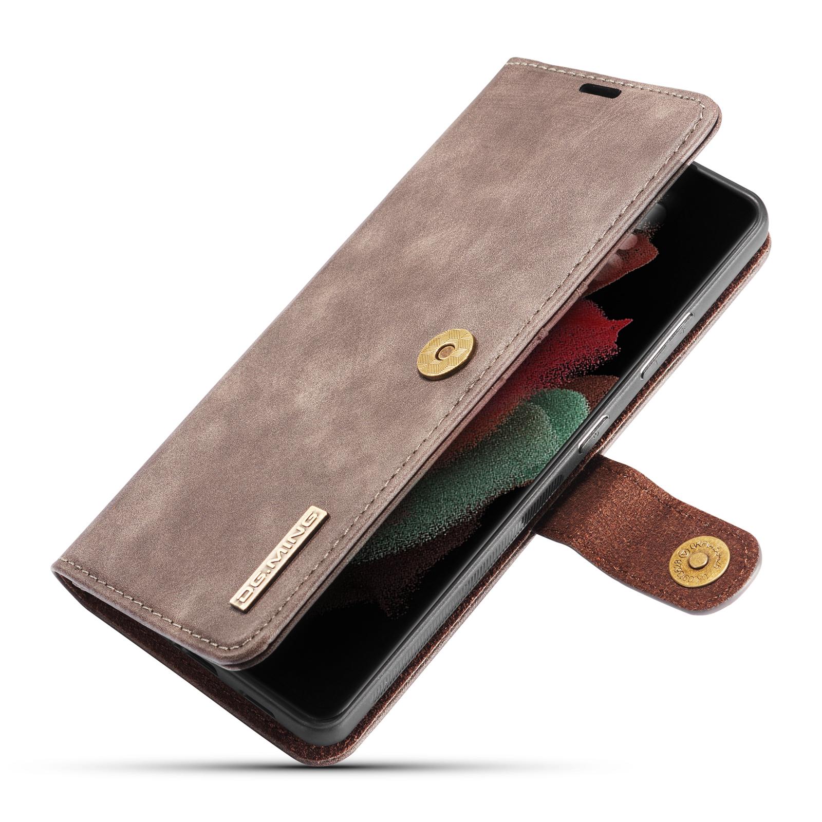 Samsung Galaxy S21 Ultra Pungetui med aftageligt cover, Brown