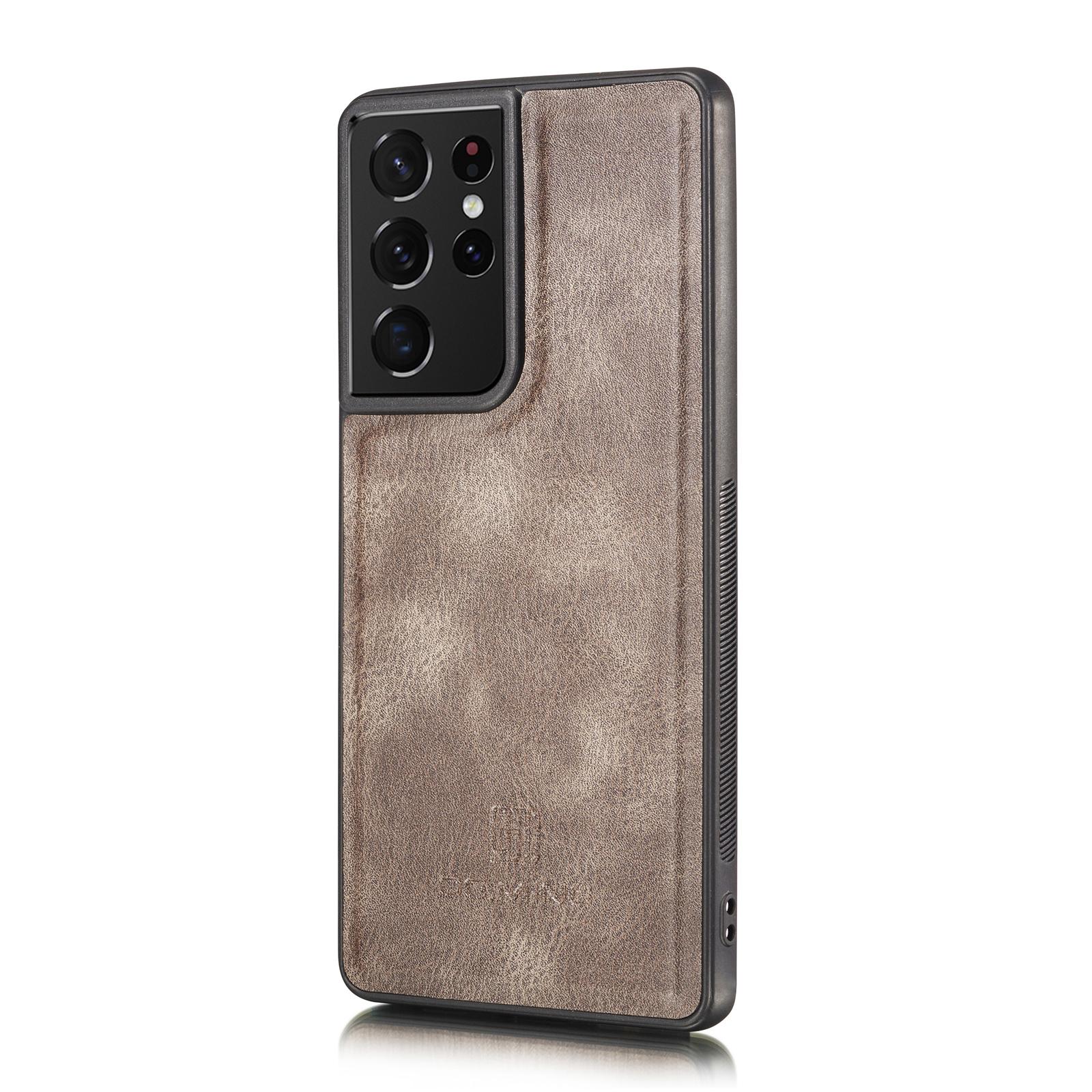 Samsung Galaxy S21 Ultra Pungetui med aftageligt cover, Brown