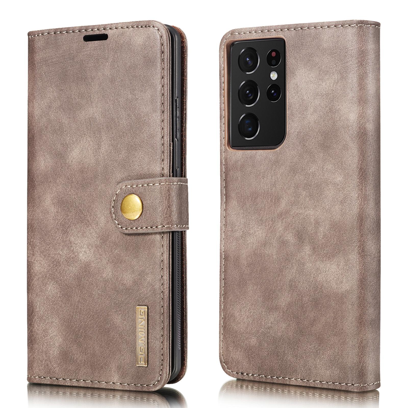 Samsung Galaxy S21 Ultra Pungetui med aftageligt cover, Brown