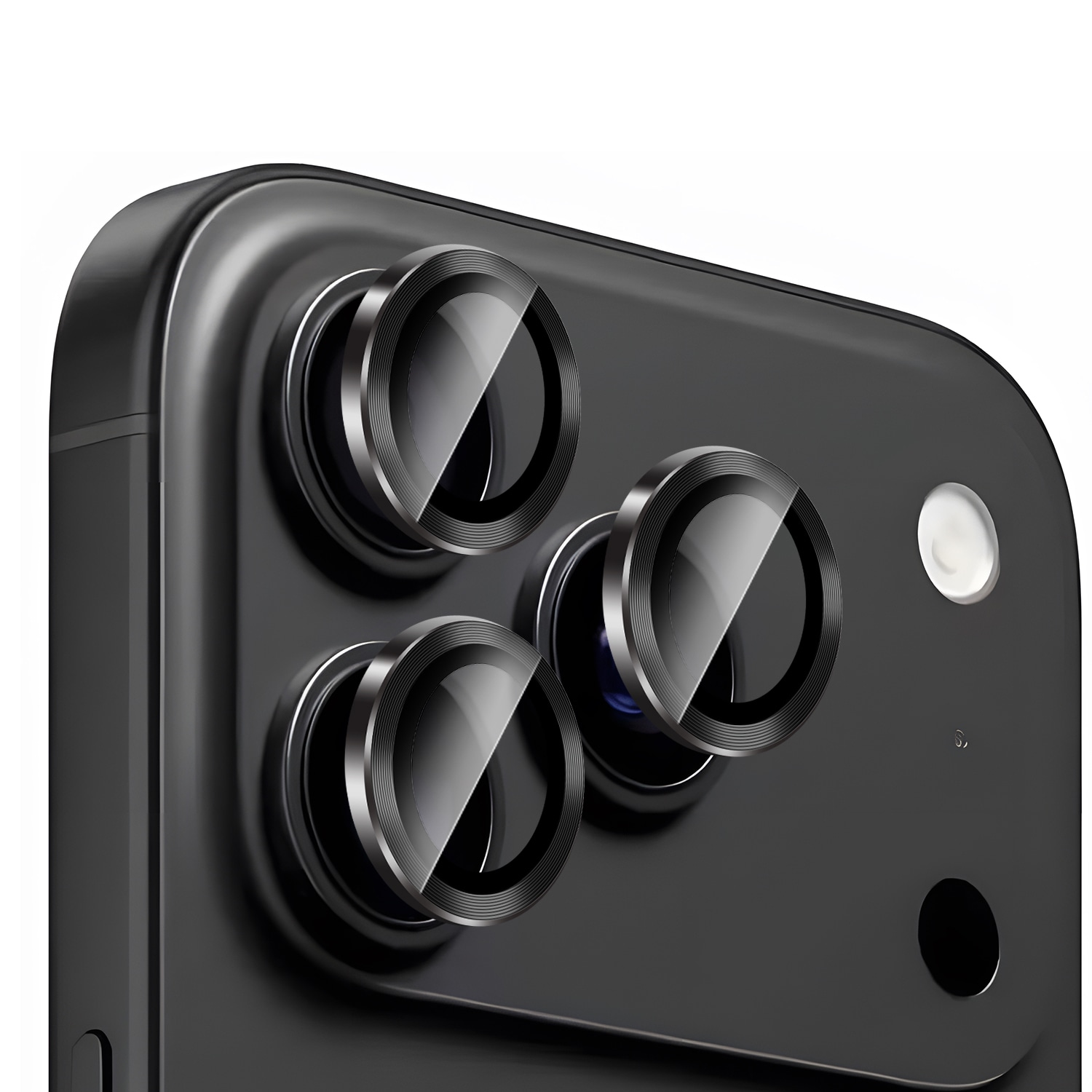 Linsebeskytter Metal iPhone 17 Pro Max, Sort