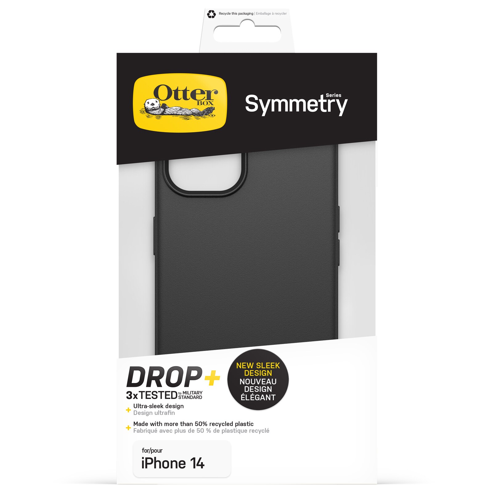 iPhone 14 Stødsikkert cover Symmetry, Sort