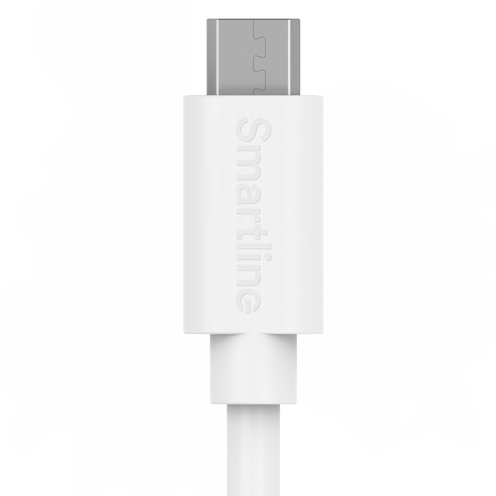 Opladningskabel 1m MicroUSB, Hvid