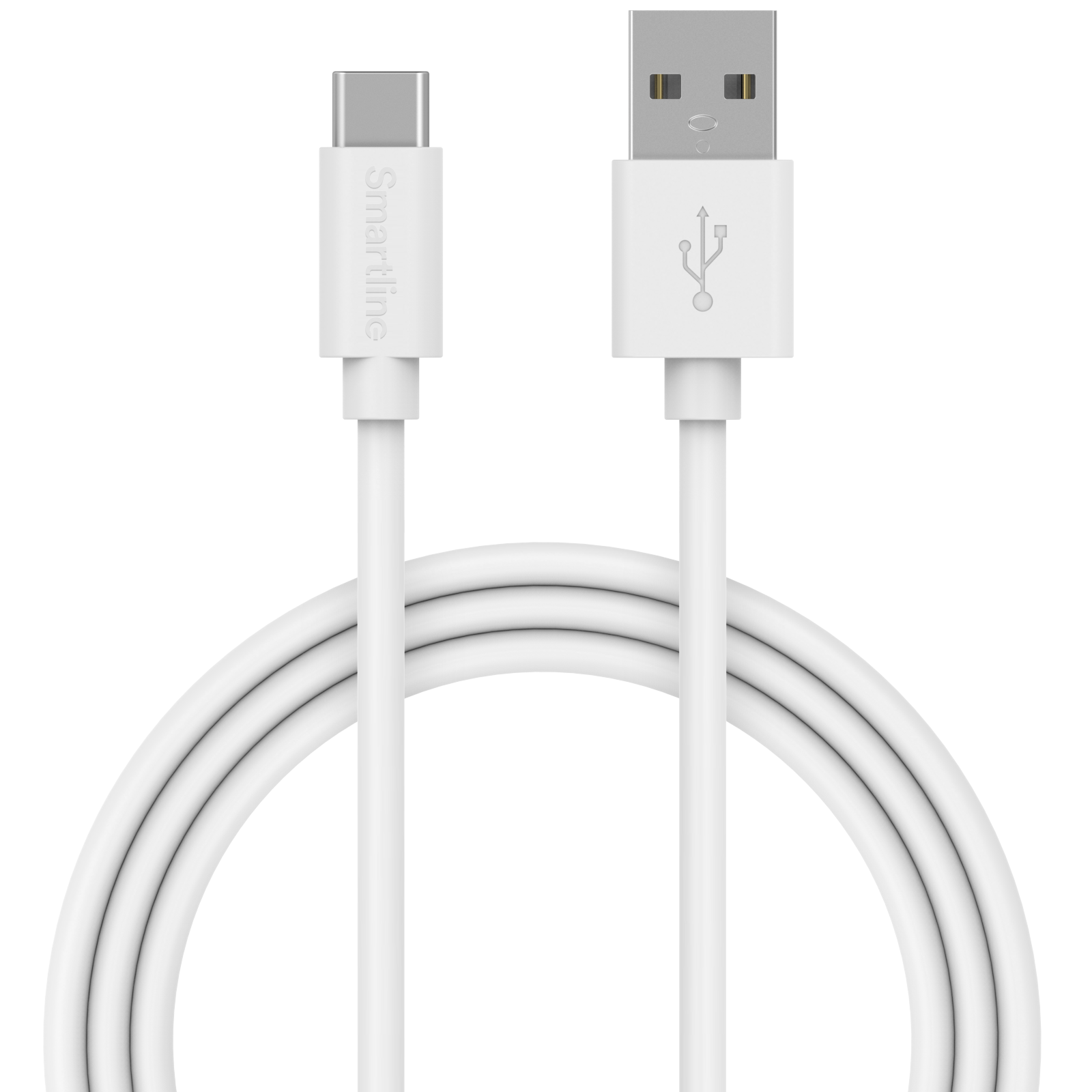 Opladningskabel 3m USB-A - USB-C, Hvid