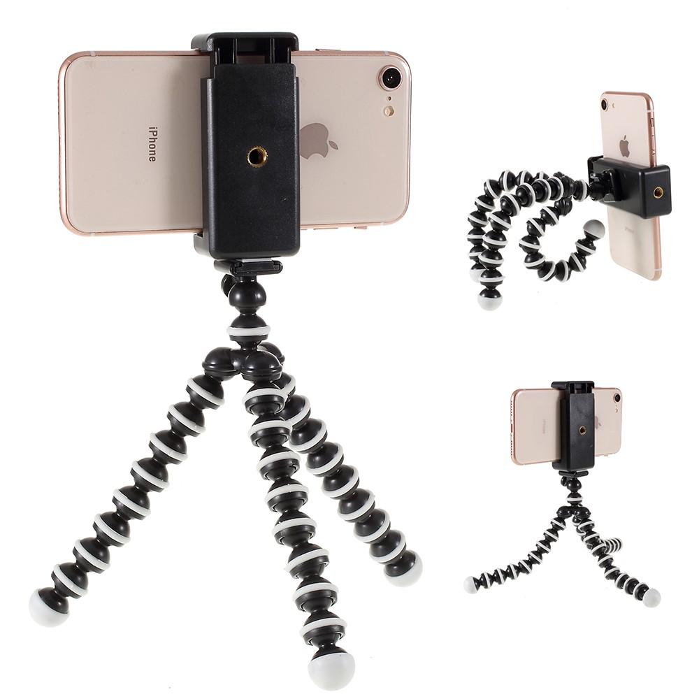 Mobilstativ tripod med bøjelige ben, Sort