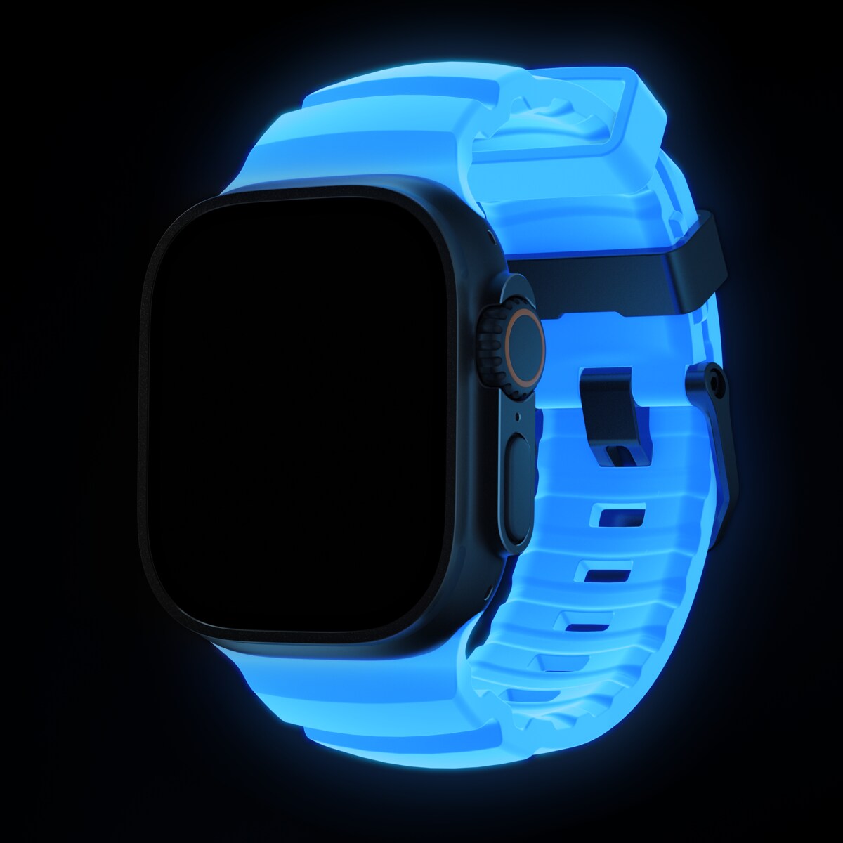 Apple Watch Series 4-6 44mm Armbånd Rocky Point (Black Hardware) Icy Blue Glow - Limited edition