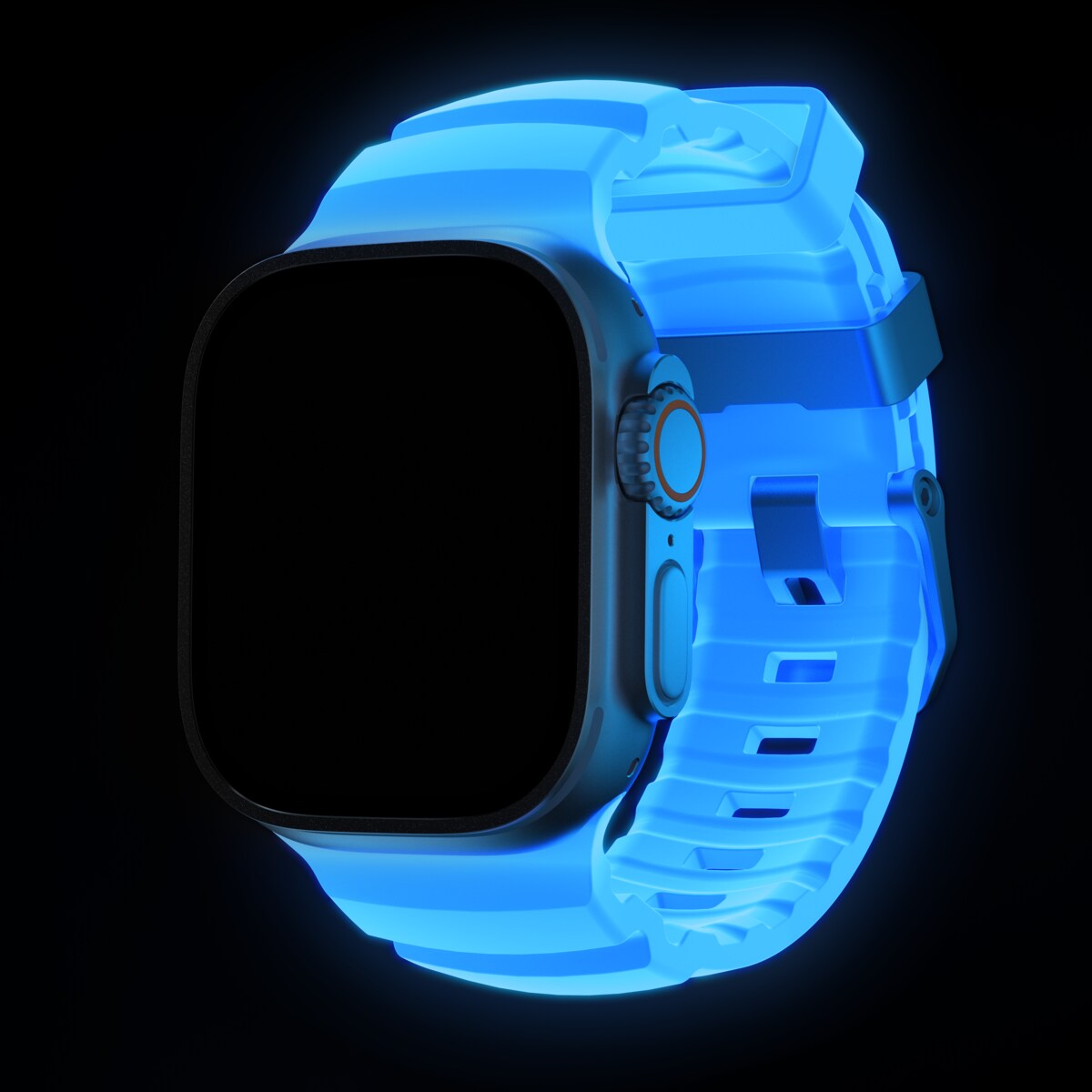 Apple Watch Series 1-3 42mm Armbånd Rocky Point (Natural Hardware) Icy Blue Glow - Limited edition