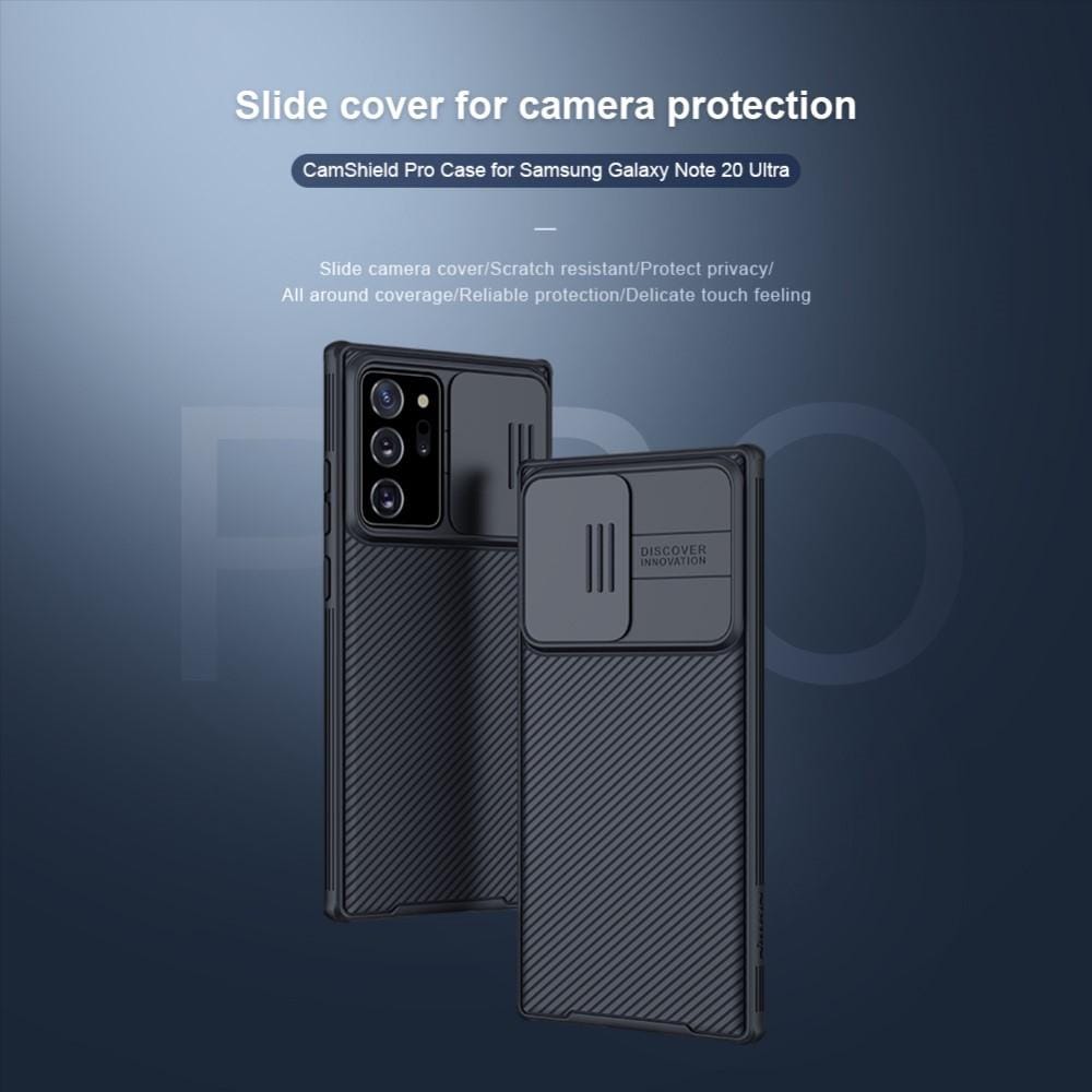 Samsung Galaxy Note 20 Ultra Cover med kamerabeskyttelse - CamShield, Sort