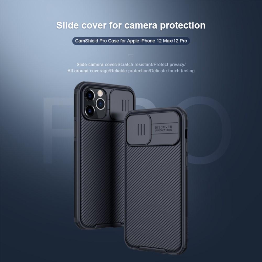 iPhone 12/iPhone 12 Pro Cover med kamerabeskyttelse - CamShield, Sort
