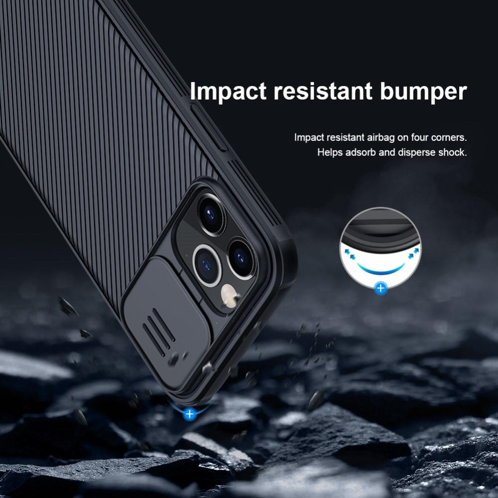 iPhone 12/iPhone 12 Pro Cover med kamerabeskyttelse - CamShield, Sort
