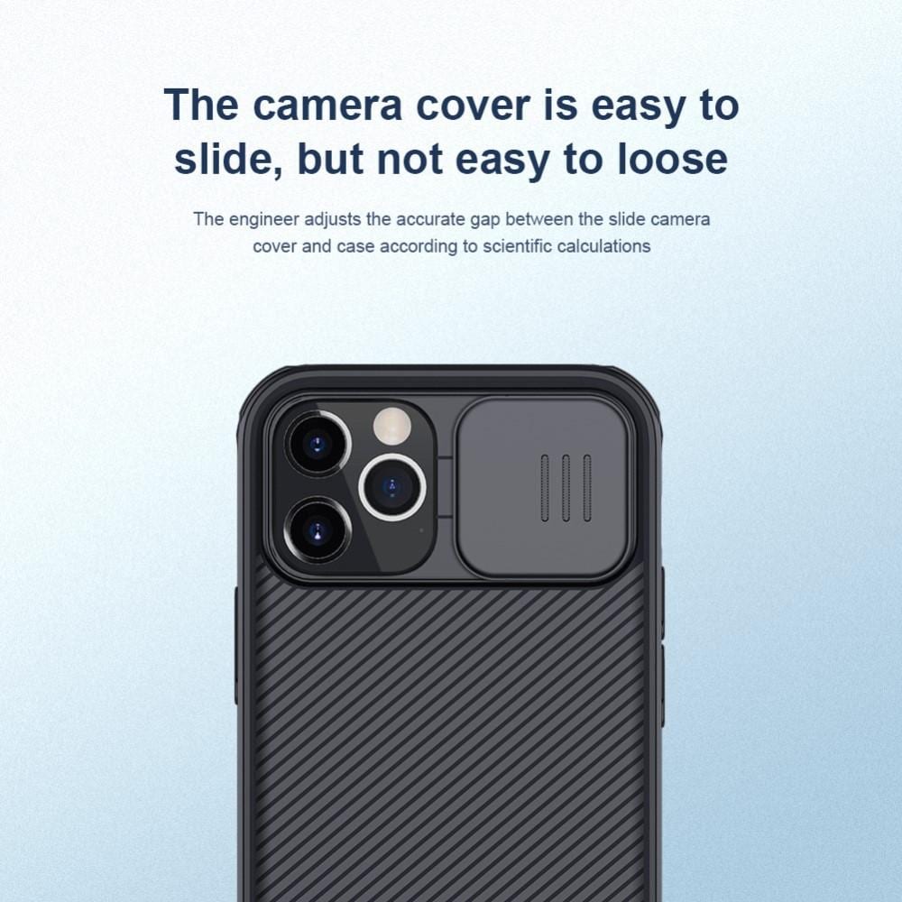 iPhone 12/iPhone 12 Pro Cover med kamerabeskyttelse - CamShield, Sort