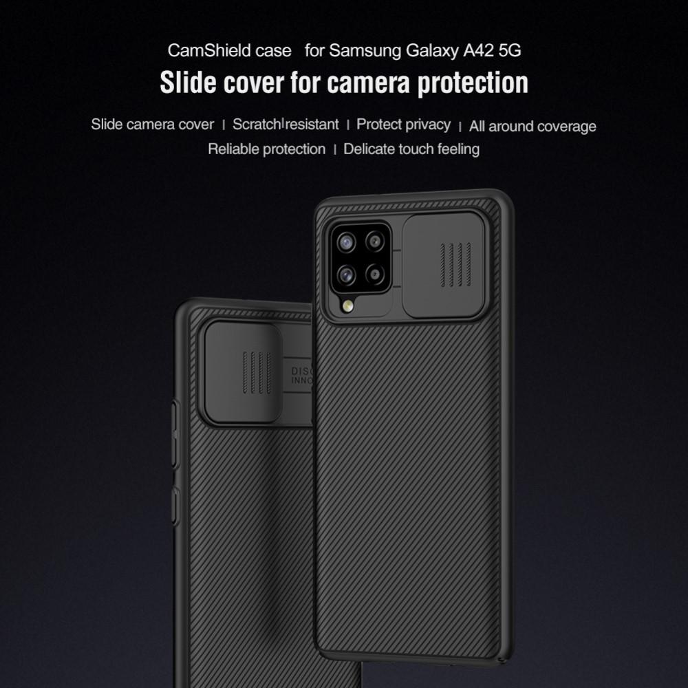 Samsung Galaxy A42 Cover med kamerabeskyttelse - CamShield, Sort