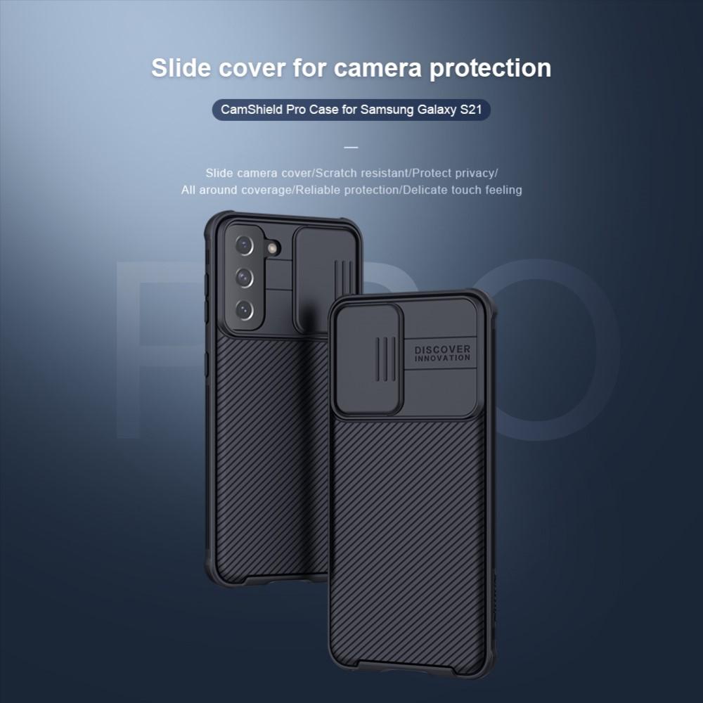 Samsung Galaxy S21 Cover med kamerabeskyttelse - CamShield, Sort